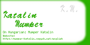 katalin mumper business card